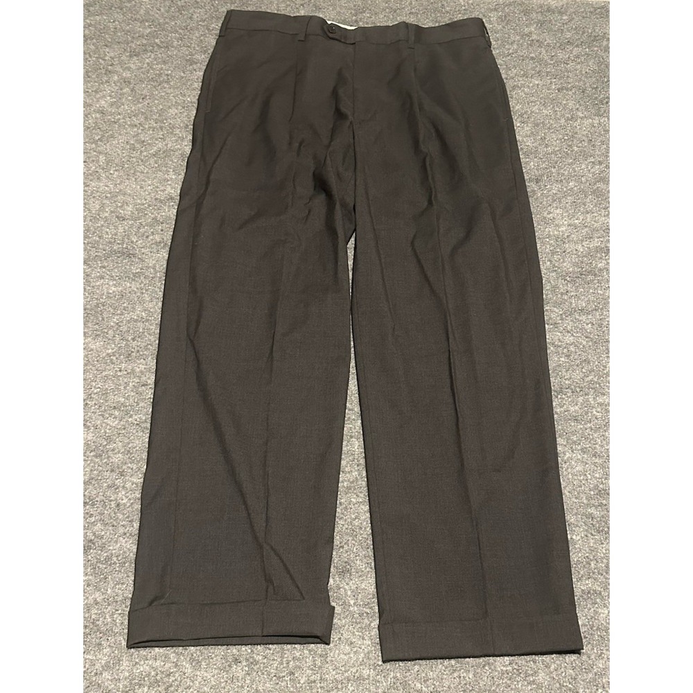 The J Peterman Company Men's Grey Dress Pants Slacks 38x30 Hemmed EUC
